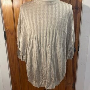 Baracuta Men’s Tan Beige Short Sleeve Pullover knit  Sweater 3XL NWOT